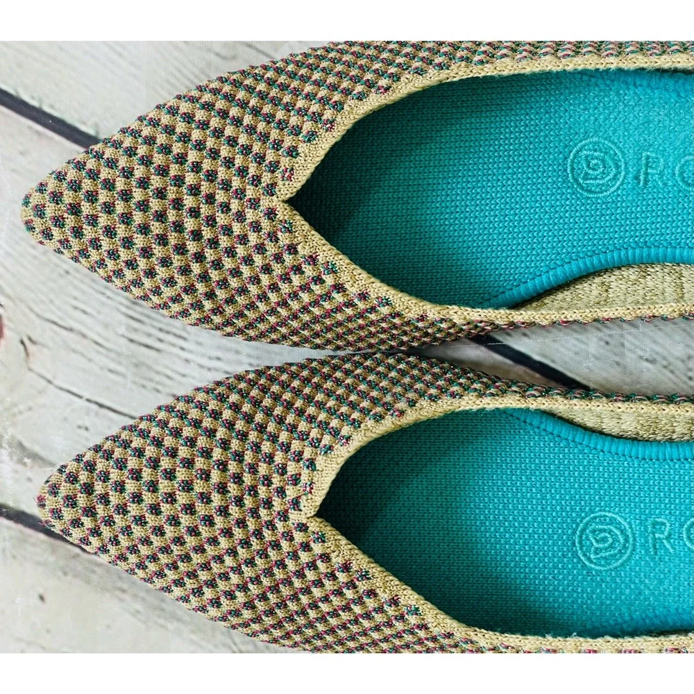 Rothy’s The Point Multi Metallic Flats